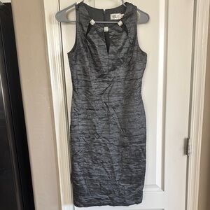 Eliza J Gray Halter Sheath Midi Dress / C20
